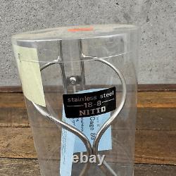 Nitto Anniversary 80 Water Bottle Cage Silver Stainless Steel NOS Tour Race Bike