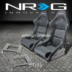 Nrg Fiberglass Bucket Racing Seats+stainless Steel Bracket For 350z Z33 Fairlady