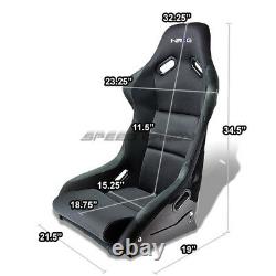 Nrg Fiberglass Bucket Racing Seats+stainless Steel Bracket For 90-97 Mx5 Miata