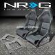 Nrg Fiberglass Bucket Racing Seats+stainless Steel Bracket For 94-01 Integra Dc