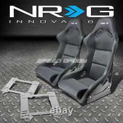 Nrg Fiberglass Bucket Racing Seats+stainless Steel Bracket For Camaro/trans Am