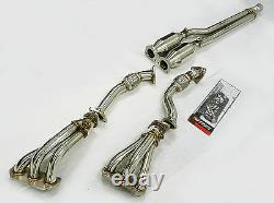 OBX Racing Catted Long Tube Header Fit 02 03 04 Golf MK4 R32 3.2L VR6 4NB6B