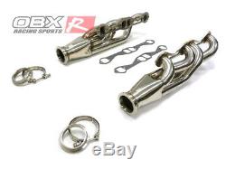 OBX Racing Turbo Header For 1966-1996 GM / Chevy SBC Small Block Up & Forward