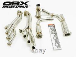 OBX Stainless Steel Exhaust Long Tube Header for 2007-2010 GMC H2 Hummer H2 6.2L