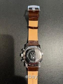 Official Hesketh Racing Chronograph Men's Watch Brown Leather Stainless Steel