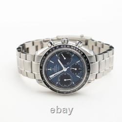 Omega Speedmaster Racing 40mm Stainless Steel Watch Blue Dial BOX & PAPERS