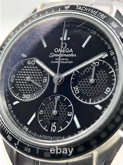 Omega Speedmaster Racing Steel Black 40mm Automatic Men's Watch Box/Papers