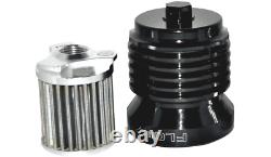 PC Racing FLO Spin On Stainless Steel Oil Filter BLACK Harley, Buell + PCS4B