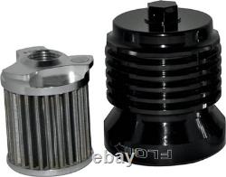 PC Racing FLO Spin On Stainless Steel Oil Filter Black #PCS4B