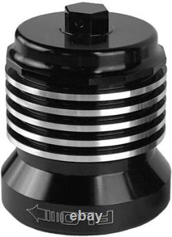 PC Racing FLO Spin-On Stainless Steel Oil Filter Black Polished Fins PCS1BC PC Racing FLO Spin-On Stainless Steel Oil Filter Black Polished Fins PCS1BC