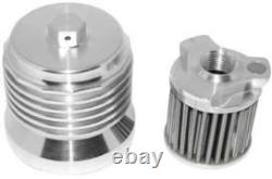 PC Racing FLO Spin On Stainless Steel Oil Filter Polished Motorcycle PCS4C