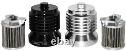PC Racing FLO Spin On Stainless Steel Oil Filter Polished Motorcycle PCS4C