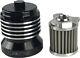 Pc Racing Flo Spin On Stainless Steel Oil Filter Black With Polished Harley Bmw