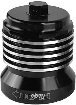 PC Racing Flo Stainless Steel Oil Filter Black PCS1BC