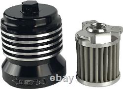 PC Racing Flo Stainless Steel Oil Filter Black #PCS4BC