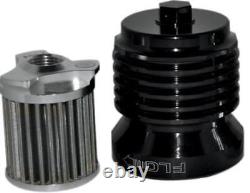 PC Racing PCS4B FLO Reusable Spin On Stainless Steel Oil Filter, Black