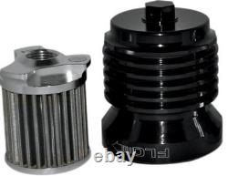 PC Racing PCS4B FLO Spin On Stainless Steel Oil Filter Black