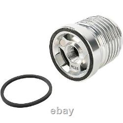 PC Racing PCS6C FLO Spin On Stainless Steel Oil Filter, Chrome Harley-Davids