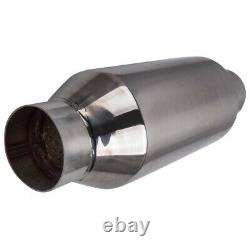 Pair of 2.5 inch 2.5 Single Chamber Performance Racing Round Universal Mufflers