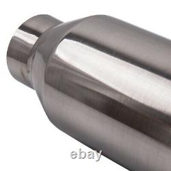 Pair of 2.5 inch 2.5 Single Chamber Performance Racing Round Universal Mufflers