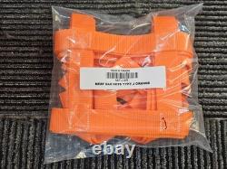 (QTY 2) Alba Racing Propeg Nerf Bars Black with Orange Net, Stainless Steel