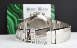 ROLEX 40mm Stainless Steel DAYTONA Black Race Dial Fat Buckle 116520 SANT BLANC