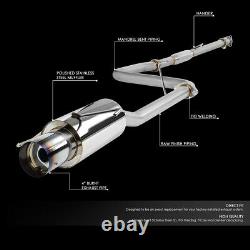 Racing Cat Back Exhaust System 4burnt Tip Muffler For 97-01 Prelude Bb6 H22a4
