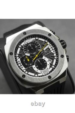 Racing Men 47mm Stainless Steel Black + Steel Grey dial VD57 Quartz