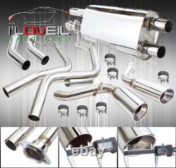 Racing Stainless Steel Catback 65mm 4.25 Dual Tip For 02-06 Cadillac Escalade