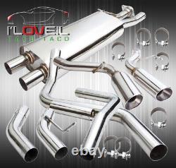 Racing Stainless Steel Catback 65mm 4.25 Dual Tip For 02-06 Cadillac Escalade