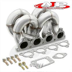 Ram Horn D15 D16 Engine SS T3/T4 Flange Turbo Manifold For 1988-1991 Honda CRX