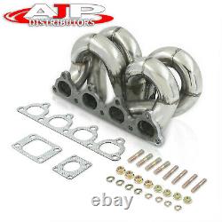 Ram Horn Equal Length T3 Turbo Manifold For Honda Civic CRX EK D-Series D15 D16