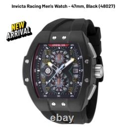 Reloj INVICTA RACING BLACK STAINLESS STEEL 47mm MEN'S WATCH