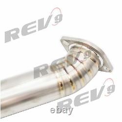 Rev9 3 Stainless Steel Flex Pipe W / Titanium Y Pipe Racing For 09-17 Gtr R35