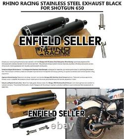 Rhino Racing Stainless Steel Exhaust, Black Fit For Royal Enfield Shotgun 650