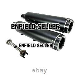 Rhino Racing Stainless Steel Exhaust, Black Fit For Royal Enfield Shotgun 650