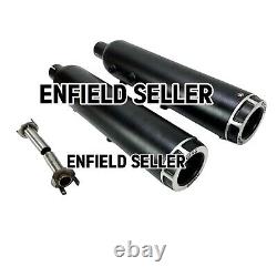 Rhino Racing Stainless Steel Exhaust, Black Fit For Royal Enfield Shotgun 650