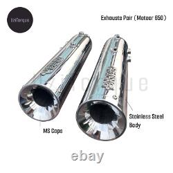 Rhino Racing Stainless Steel Exhausts Fit For Royal Enfield Meteor 650 (STD.)