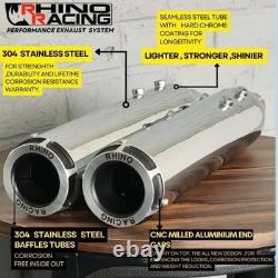 Rhino Racing V2 (Stainless Steel) Exhausts For Royal Enfield Super Meteor 650