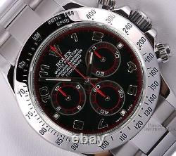 Rolex Daytona 116520 Stainless Steel 40mm Watch-Black Racing Arab Dial