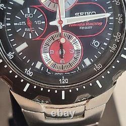 SEIKO F1 HONDA Racing 7T92 Chronograph Limited Edition Men's Watch Lot #41