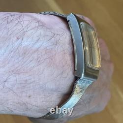 Seiko Tank Watch Stainless Steel 1520-3630 JAPAN-Z Racing Stripe dial Rare
