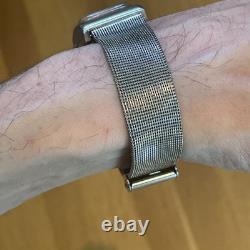 Seiko Tank Watch Stainless Steel 1520-3630 JAPAN-Z Racing Stripe dial Rare