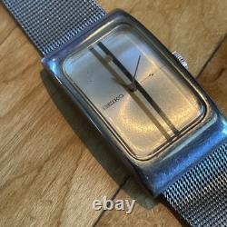 Seiko Tank Watch Stainless Steel 1520-3630 JAPAN-Z Racing Stripe dial Rare