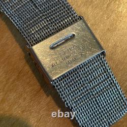 Seiko Tank Watch Stainless Steel 1520-3630 JAPAN-Z Racing Stripe dial Rare