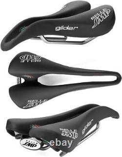 Selle SMP Glider Saddle Stainless steel rails Foamed Elastomer Padding Black USA