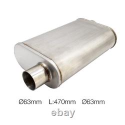 Simoni Racing Universal 409 Stainless Steel Oval Silencer 63mm Offset ESR16