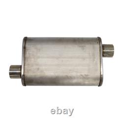 Simoni Racing Universal 409 Stainless Steel Oval Silencer 63mm Offset ESR16
