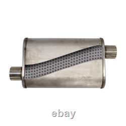 Simoni Racing Universal 409 Stainless Steel Oval Silencer 63mm Offset ESR16