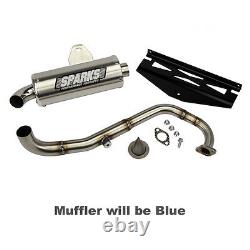 Sparks Racing X-6 Stainless Steel Exhaust System 10-17 Polaris RZR 170 Blue